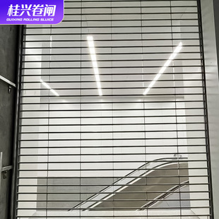 Stainless Steel Perforated Rolling Shutter Door for Shops, Electric Rolling Shutter Door for Subway Stations, Stainless Steel Anti-Theft Perforated Rolling Shutter Door