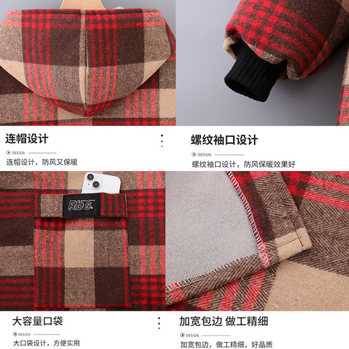 Women's New Fleece Lined Warm Jacket, Outerwear Stain-Proof Long Sleeve Apron, Durable Work Uniform for Office, Men's Overcoat