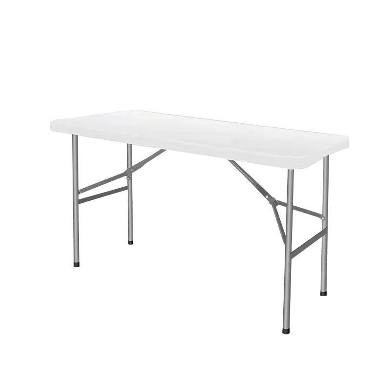 Mesa de puesto al aire libre, mesa plegable, mesa de comedor simple para el hogar, mesa plegable moldeada por soplado, mesa larga portátil de plástico para el mercado nocturno
