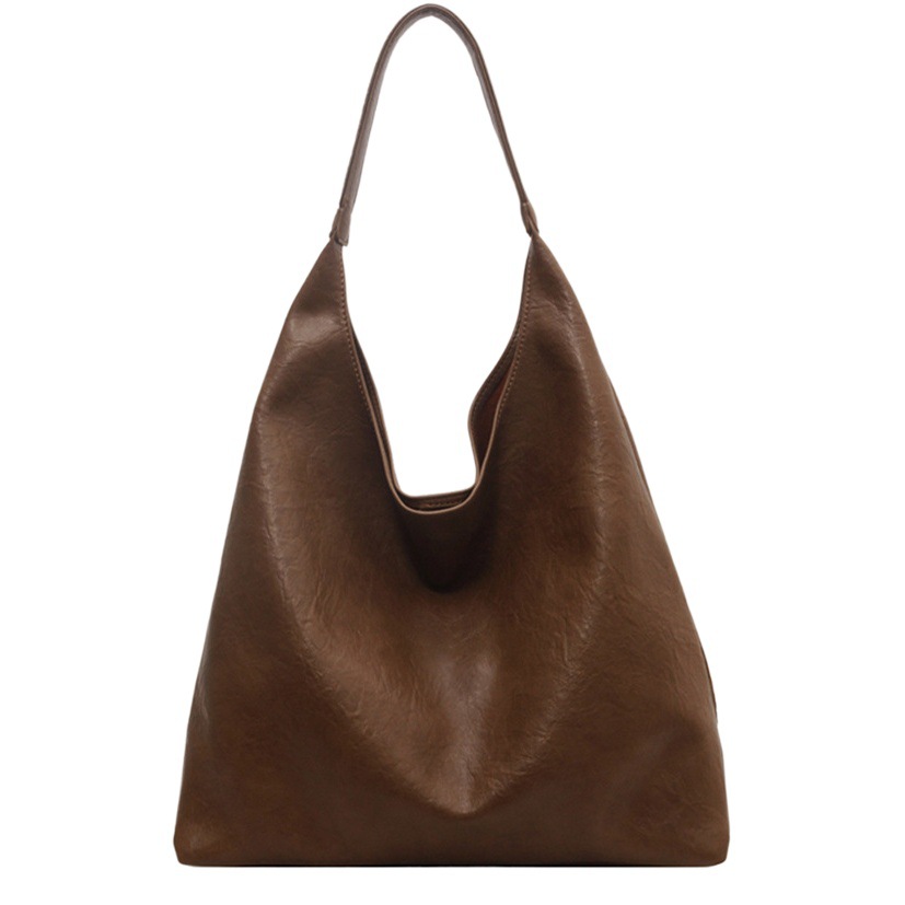 秋冬レトロ大容量バッグ女性2023新型流行爆金洋気百合シングルバッグファッションバケツバッグ