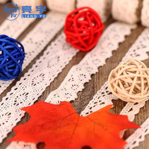 Lace with cotton thread lace edge trim fabric craft clothing fabric strip material decoration handmade DIY lace strip