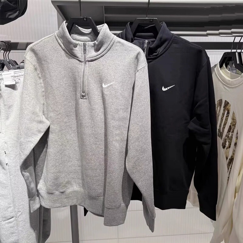 Half-zip pullover high street sweatshirt for men, new spring/autumn 2026 model, stylish and versatile men's sweatshirt