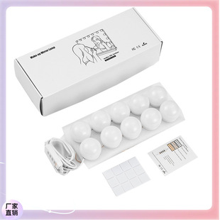 ✅ Makeup Light Source Manufacturer USB Three-Tone Dimming Mirror Light Cross-Border Makeup Mirror Light Bulb Hollywood Mirror Front