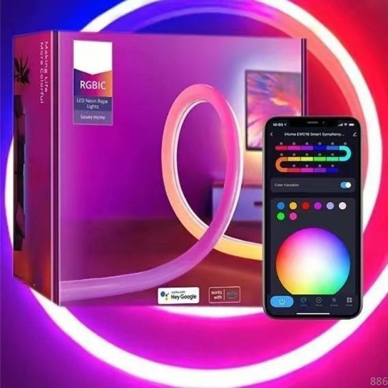 전기 경쟁 룸 장식 분위기 조명 컴퓨터 데스크톱 자체 접착 LED TV 픽업 리듬이있는 지능형 RGB 조명