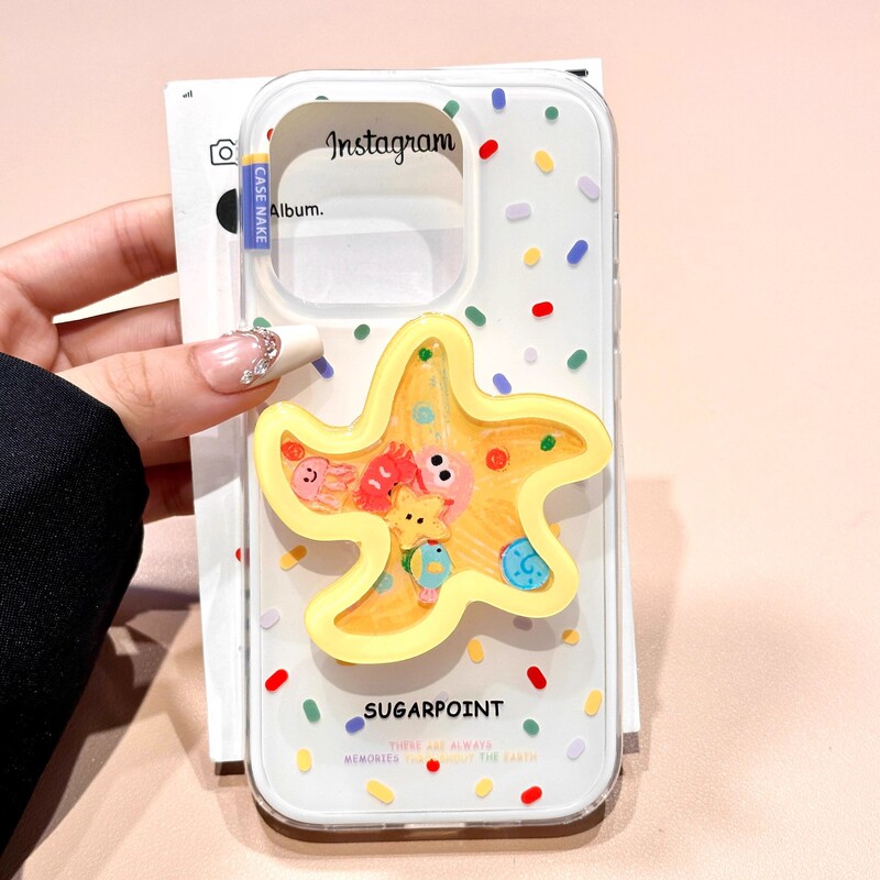 Imd Large Hole Dopamine Spot Starfish 17Pro Suitable for Iphone17 Mobile Phone Case 15Pro Apple 16Pro Imd Large Hole Dopamine Spot Starfish 17Pro Suitable for Iphone17 Mobile Phone Case 15Pro Apple 16Pro