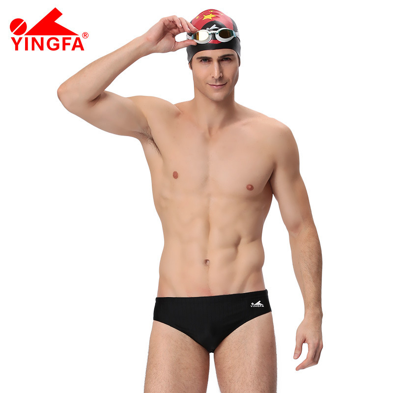 Yingfa Swimming Trunks Men's Adult and Kidsren's Triangle Professional Quick-Drying Waterproof High-Cut Racing Training Swimming Trunks 9202