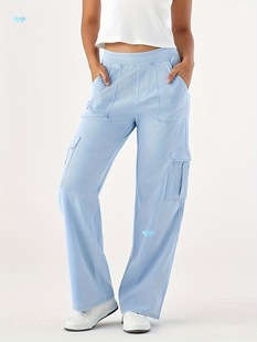 2025 Women's Casual Sweatpants Loose Slim Pocket Overalls