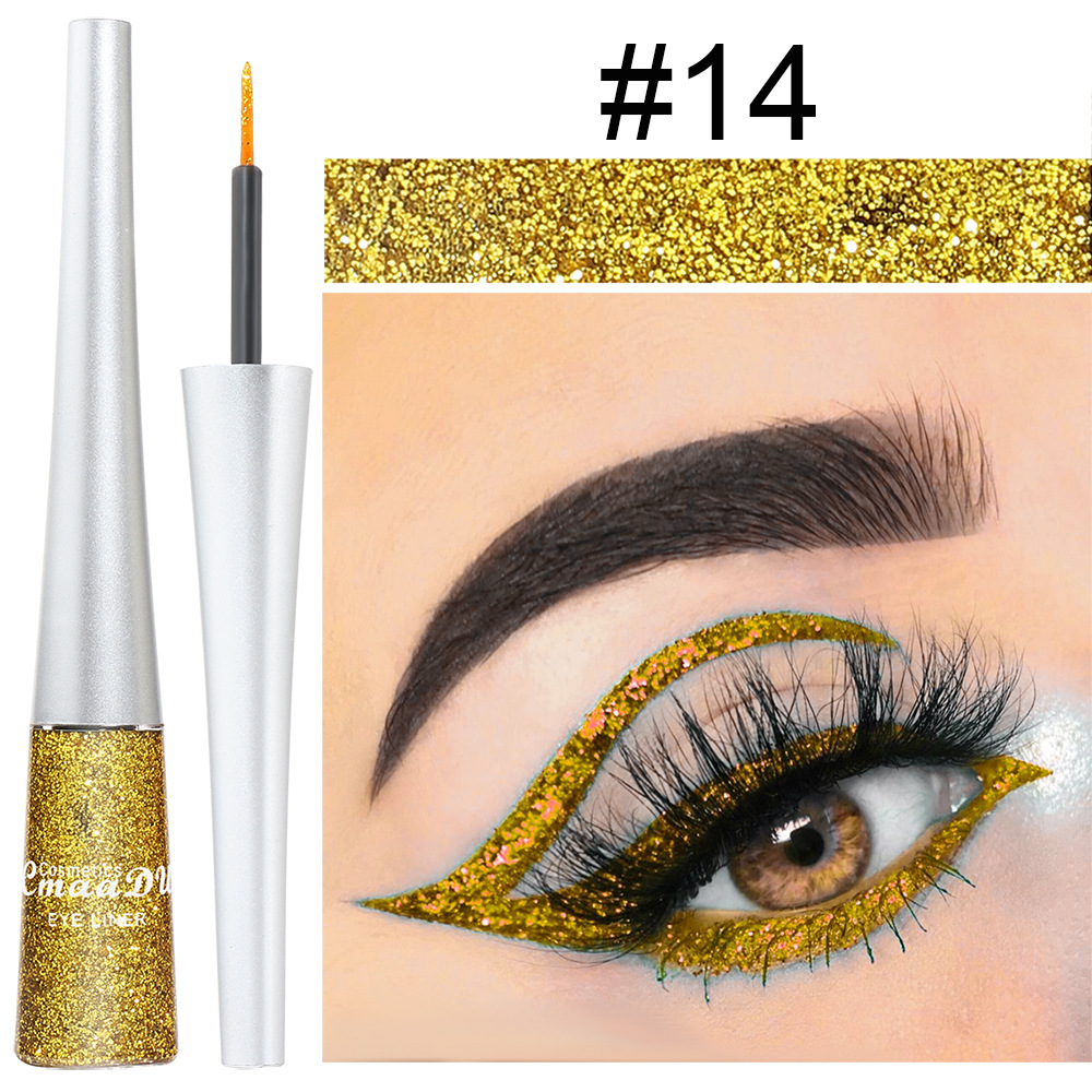 New Style 16-color Colorful Sequins Shiny Glitter Powder Liquid Eyeliner display picture 18