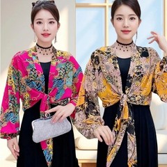 [新セイチー] 夏用アイスシルクシフォンバブル日焼け止めショール、スタイリッシュでスリムで多用途な日焼け止め服