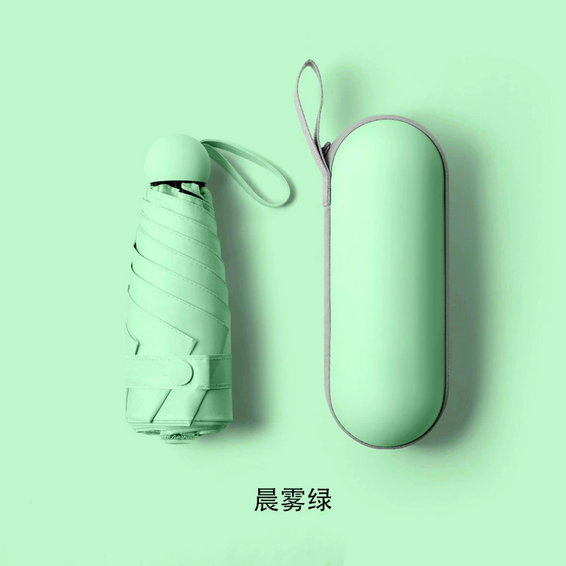 Mini Solar Capsule Umbrella, Compact Handheld, UV Protection SPF50+, Customizable