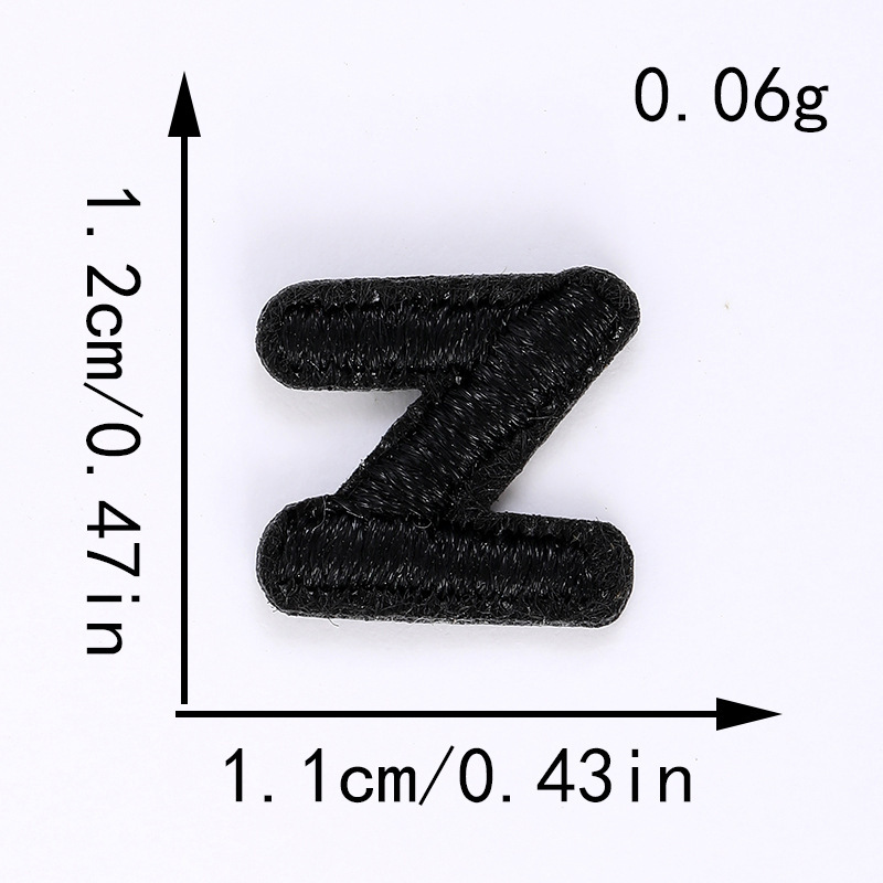 电脑刺绣布贴黑白小数字字母跨境批发DIY服饰补丁装饰贴刺绣辅料|undefined