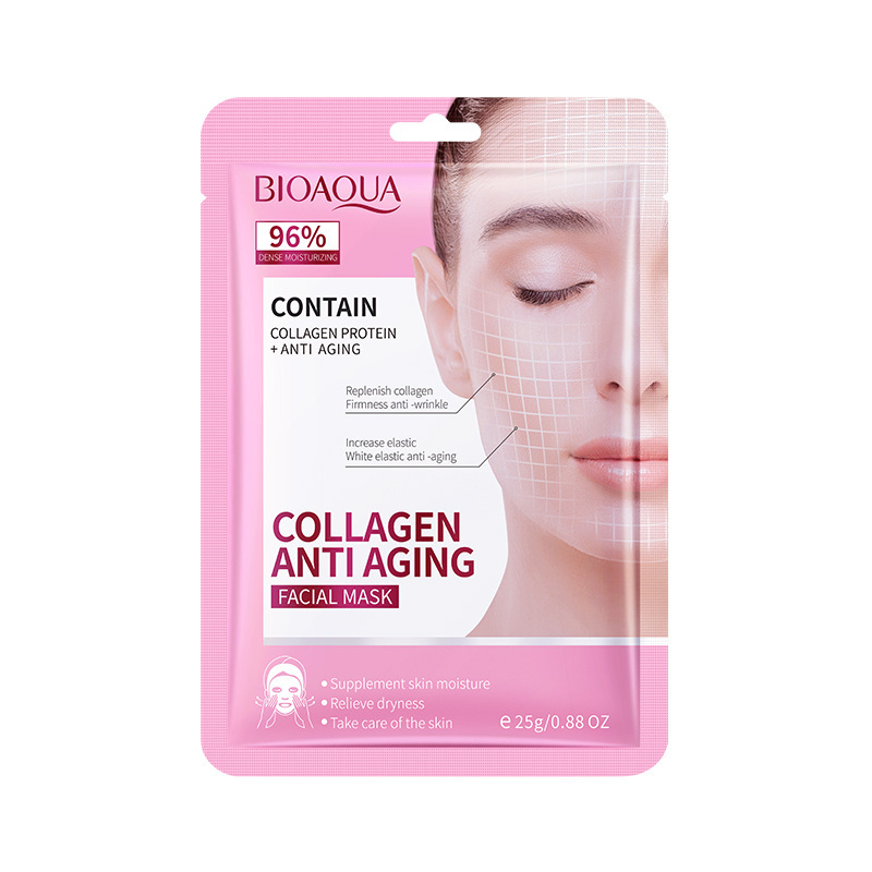 Todas las mascarillas faciales de ácido hialurónico BIOAOUA en inglés, mascarillas faciales hidratantes e hidratantes para el rejuvenecimiento de la piel, comercio exterior, fabricantes transfronterizos al por mayor image 8