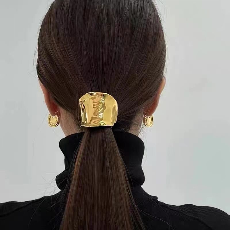 2025 Korean-style metallic concave-convex lava insert hairpin grip clip headgear back head low pontail clip high-end female 2025 Korean-style metallic concave-convex lava insert hairpin grip clip headgear back head low pontail clip high-end female
