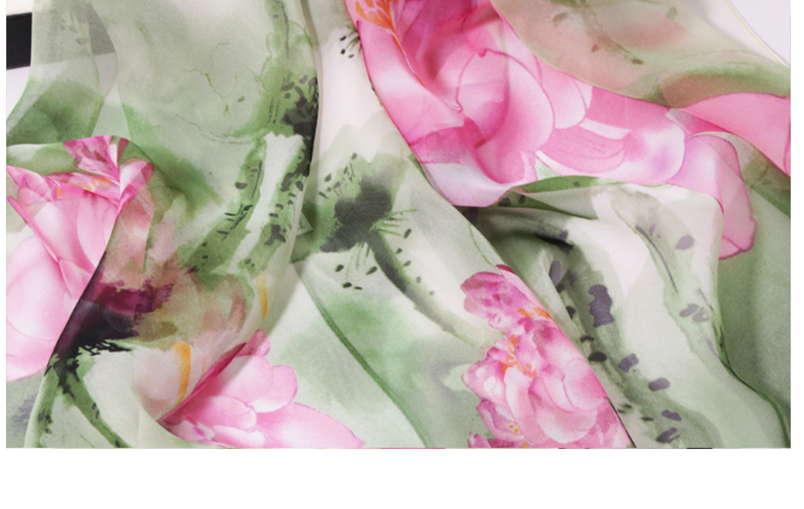 Women's Elegant Flower Georgette Silk Scarves display picture 10