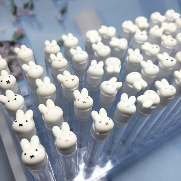 Cross-Border Easter Cartoon Eyelash Brush Rabbit Ear Accessories Disposable Eyelash Brush Transparent Tube Reusable