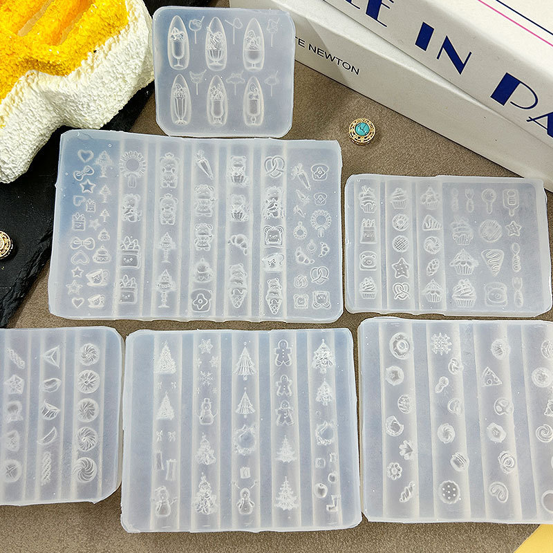 ミニチュア細かい籾殻寿司 kt クリームケーキジュースカップネイルアート装飾高透明モールド DIY 彫刻接着剤ジュエリーモールド|undefined