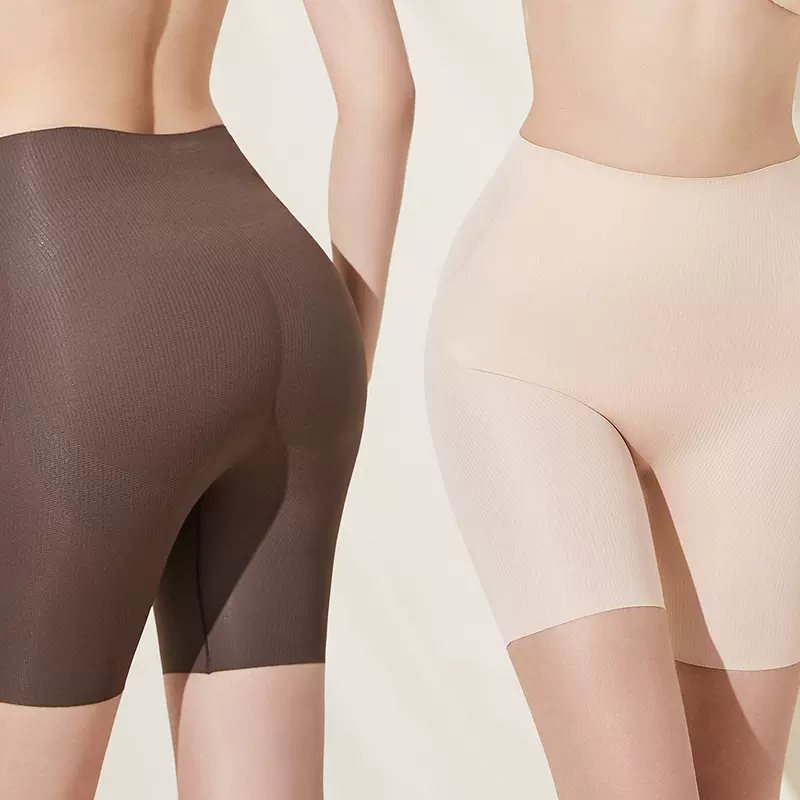 跨境无痕高腰收腹提臀内裤女防走光丰臀塑身安全裤产后美体束腰裤