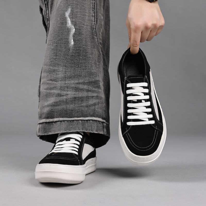 RO capa superior piel de vaca zapatos de cuero de cabeza grande para hombre suela gruesa zapatillas retro americanas de cuero todo fósforo zapatos casuales de nicho zapatos de hombre
