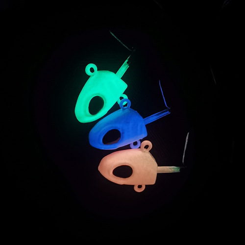 Factory direct sale too fish head Tiaoyu hook strong glow-in-the-dark one book two book needle colorful glow-in-the-dark deep sea anchor hairtail fish head hook