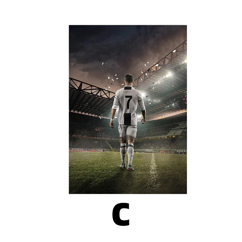 Ventas transfronterizas calientes decoración de la sala de estar Copa del Mundo estrella de fútbol portal lienzo Macy 's restaurante cartel de pintura central