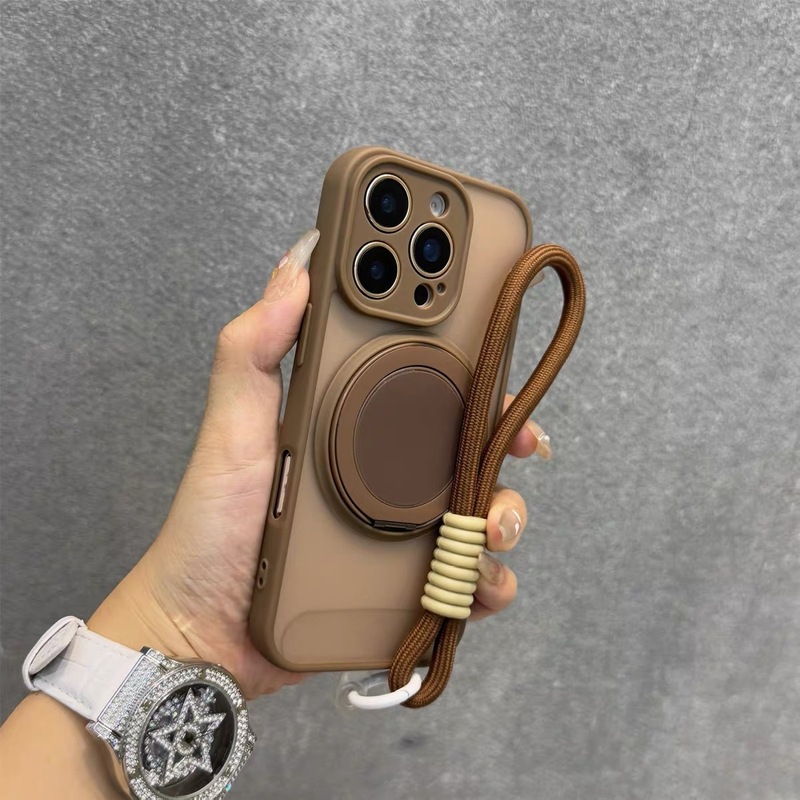 360磁吸旋转支架适用iPhone17promax手机壳苹果16磨砂14/15带挂绳|undefined