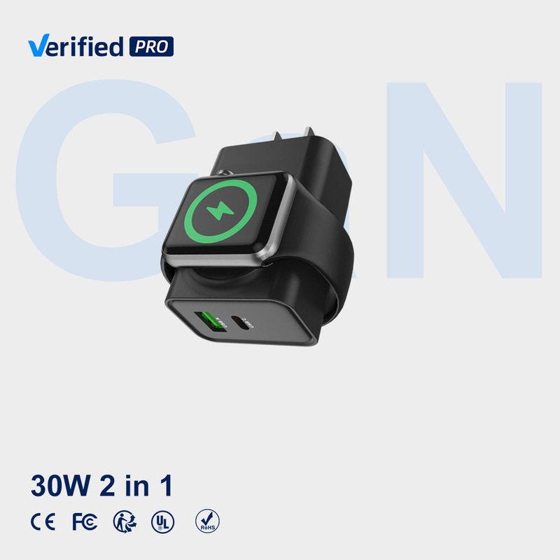 Tongketai Cross-Border Three-In-One Mobile Phone Watch Wireless Charging Head Suitable for Apple Watch 30W Charger