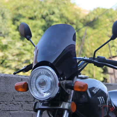 Motorcycle Modified Windshield Motorcycle Motorcycle front windshield - blue-and-black