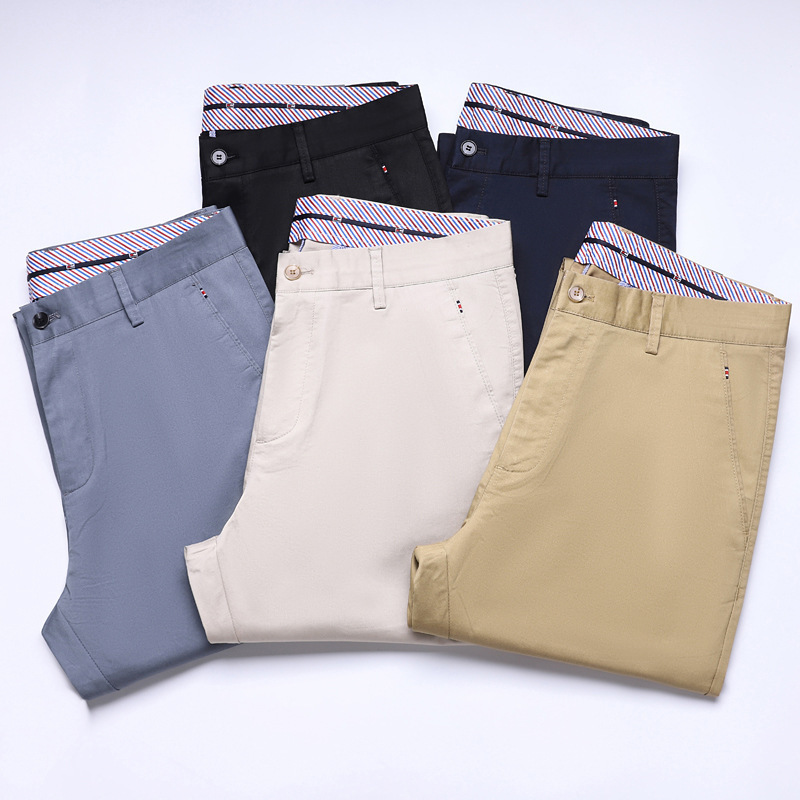 Tommy Hilfiger Men's Casual Pants Business Versatile Summer Thin High-Quality Trousers