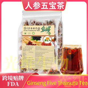 Ginseng Five Treasure Tea�˅��匚��250g���˲�25�����R�d����