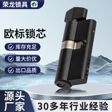 轻奢铜锁芯家用通用室内卧室房门锁客厅大门木门全铜黑色锁具配件