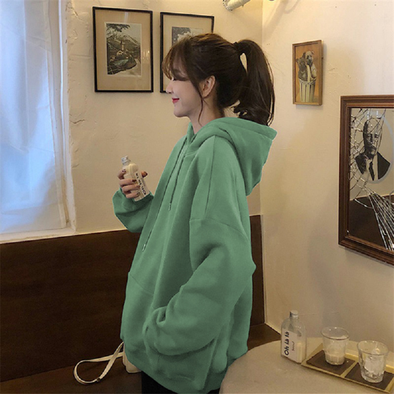 Suéter forrado de vellón para mujer Otoño e Invierno Nuevo estilo coreano con capucha suelta calle frita diseño suelto nicho camisa de mujer moda al por mayor