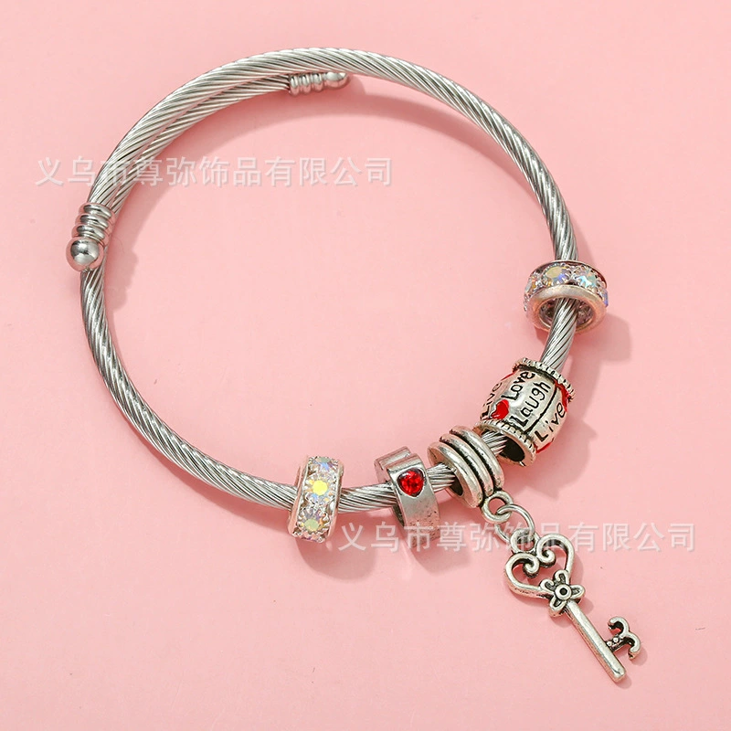 Украшение браслет из нержавеющей стали, подвеска с кисточками, драгоценный талисман, аксессуар, оптом