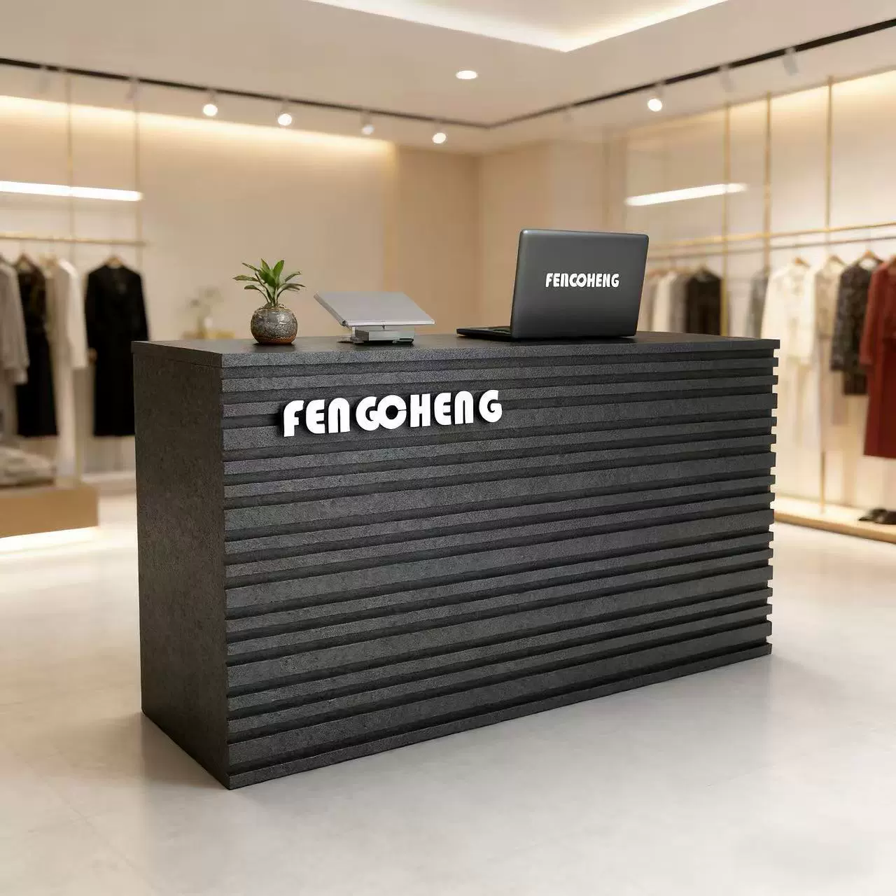 烤漆异形公司收银台柜台前台酒店接待台美容店服装店轻奢创意吧台