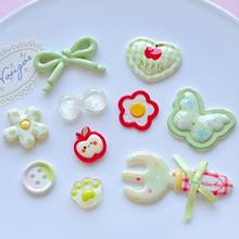 亚克力蝴蝶结爱心diy卡通配件洞洞鞋配饰DIY发夹奶油胶手机壳贴片