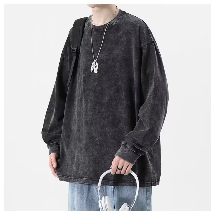 Męska bluza vintage oversized z grubej bawełny_voghion.com