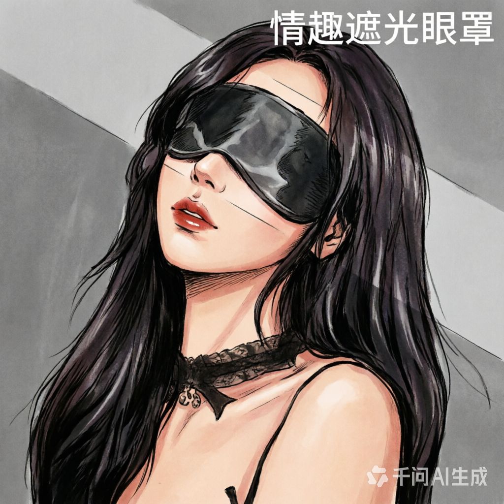 Light-Blocking Eye Mask with Matching Collar, Bondage & Restraint Accessory Set — detail image 4