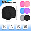 Men's silica gel waterproof durable big high swimming cap for swimming