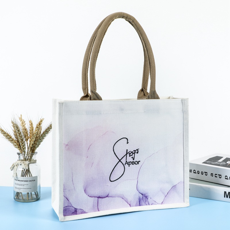 彩印托特包帆布袋可印logo手提舒适称重力强棉布袋广告购物袋