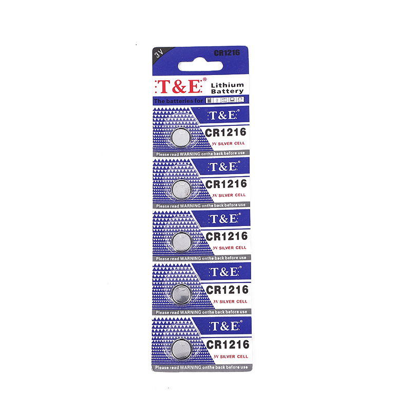 CR1216 T & E (ordered in multiples of 5)