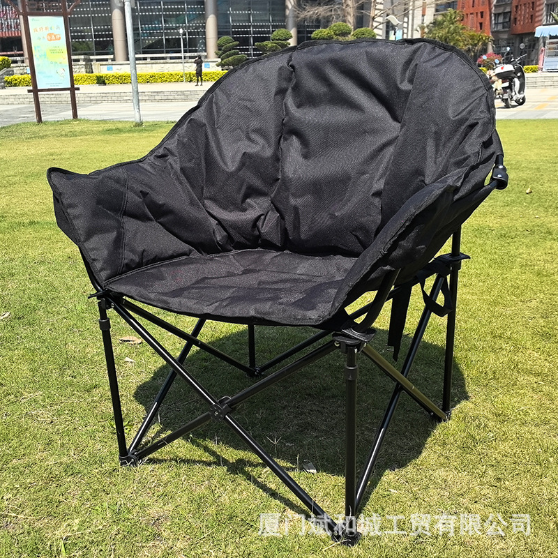 Cross-border Outdoor Portable Foldable Camping Chair Master Chair Cotton Lazy Sofa Foreign Trade Export Moon Chair