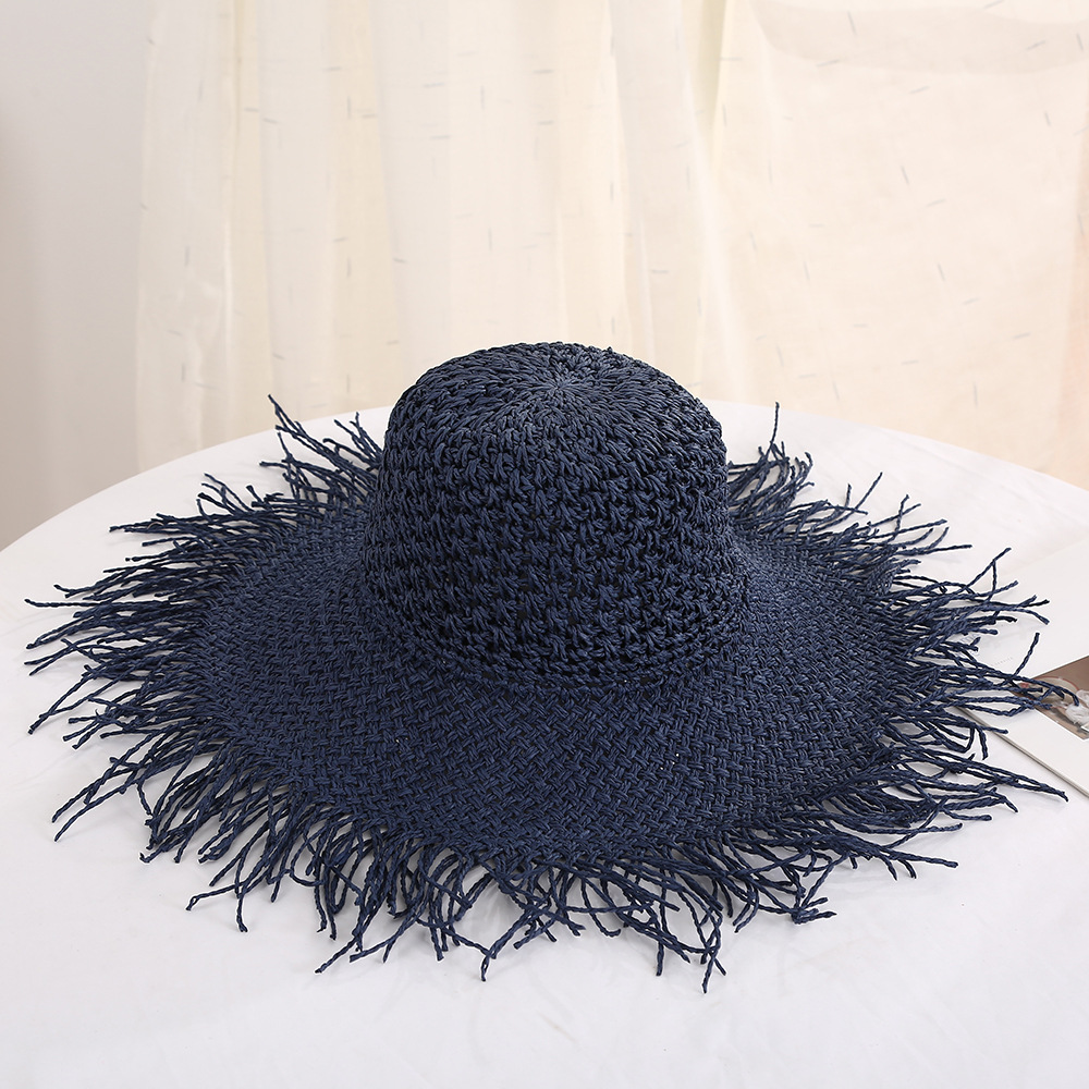 Women's Vacation Solid Color Big Eaves Straw Hat display picture 3