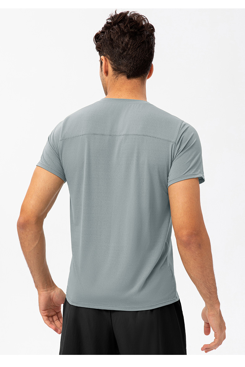 Solid Color T-shirt Men's Clothing display picture 9