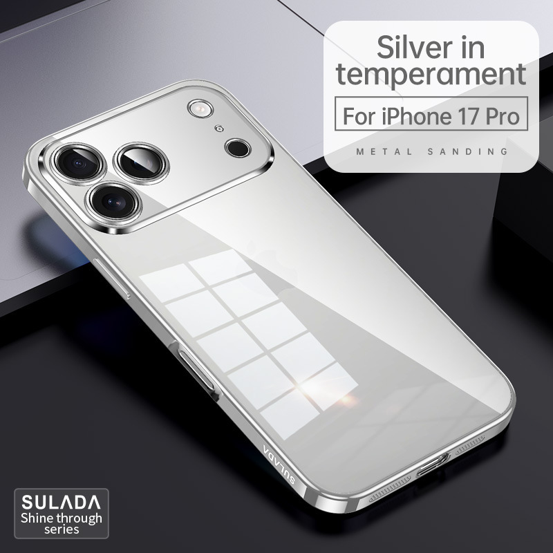 苹果17电镀透明壳SULADA炫透适用iPhone17超薄TPU保护套17Promax|undefined