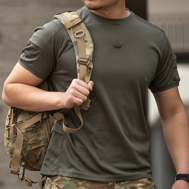 Forceful Crewneck 2 Generation Quick-drying Short-sleeved Men's Summer Tactical Outdoor Quick-drying Clothes with Pocket Quick-drying Sportswear T-shirt