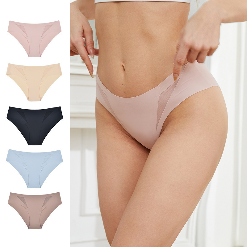 European and American seamless underwear for women, low-rise sexy briefs, simple everyday wear, breathable and comfortable, solid color ice silk European and American seamless underwear for women, low-rise sexy briefs, simple everyday wear, breathable and comfortable, solid color ice silk