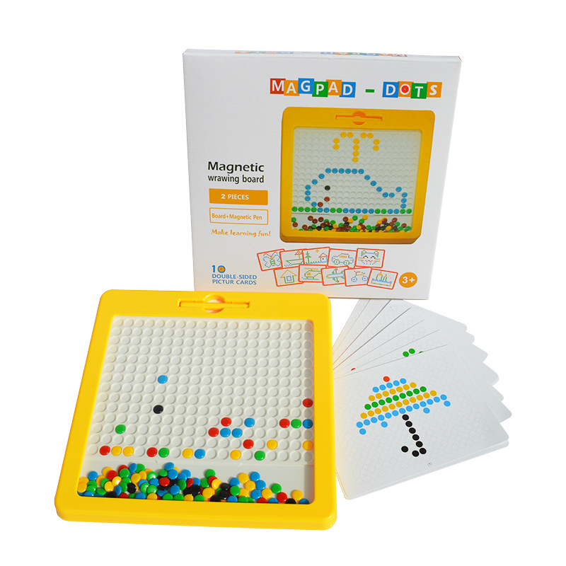 Venta caliente de los niños pequeño pato amarillo animal pluma magnética tablero de dibujo juguetes educativos concentración pensamiento iluminación rompecabezas magnético