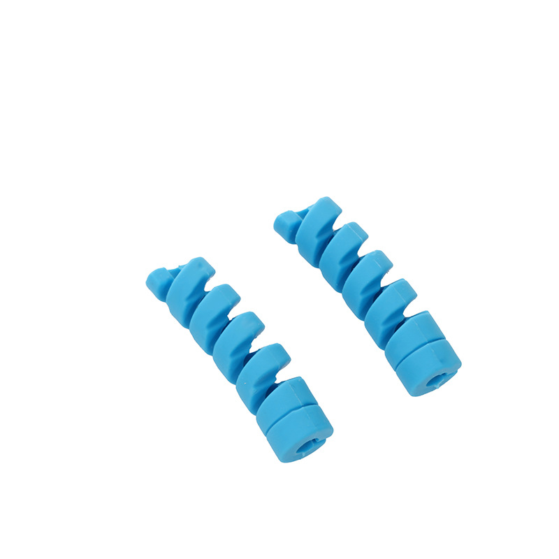 厂家直供数据线螺旋硅胶保护套防折断螺纹绕线器多色可选来图定制