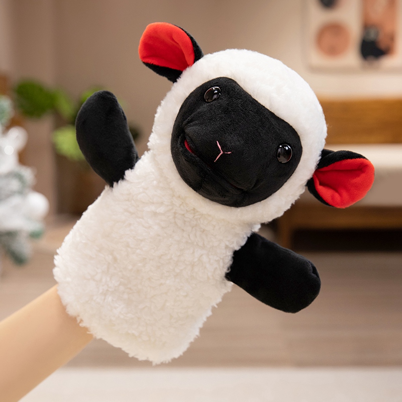 Muñecas de ovejas del zodiaco, juguetes de peluche de ovejas, guantes de interacción de padres e hijos, muñecas de muñecas de niños