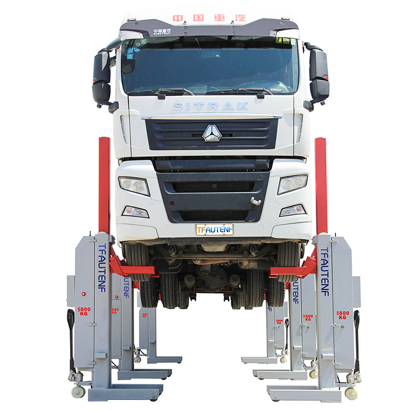 Equipo móvil de la elevación del autobús del equipo de la elevación del vehículo comercial de la cuatro-columna del camión pesado