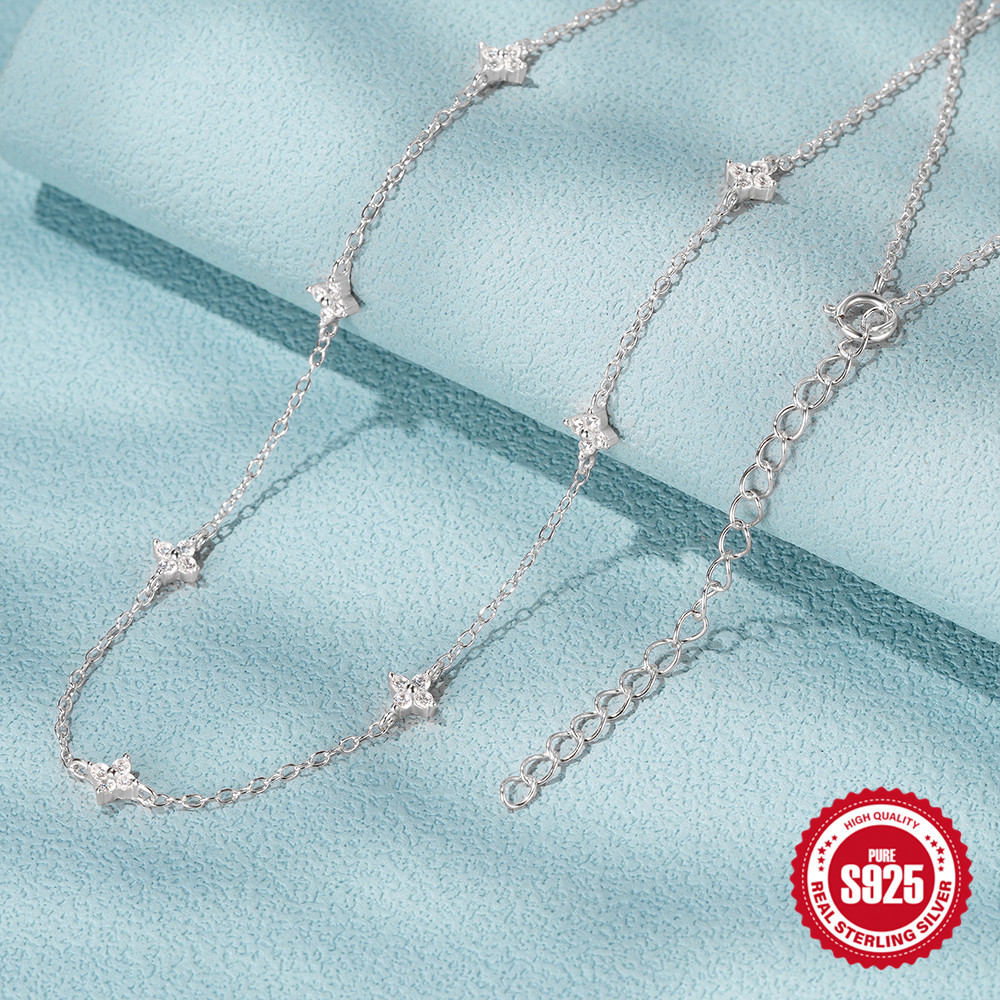 12g Weight Zircon Inlay Material Pendant Necklace Classification 1 Piece Quantity Casual, Daily Occasion 925 Sterling Silver Material Butterfly Pattern Women's Gender Plating, Inlay Design Elegant Style 925 Sterling Silver Zircon Plating Inlay Butterfly Pendant Necklace 5